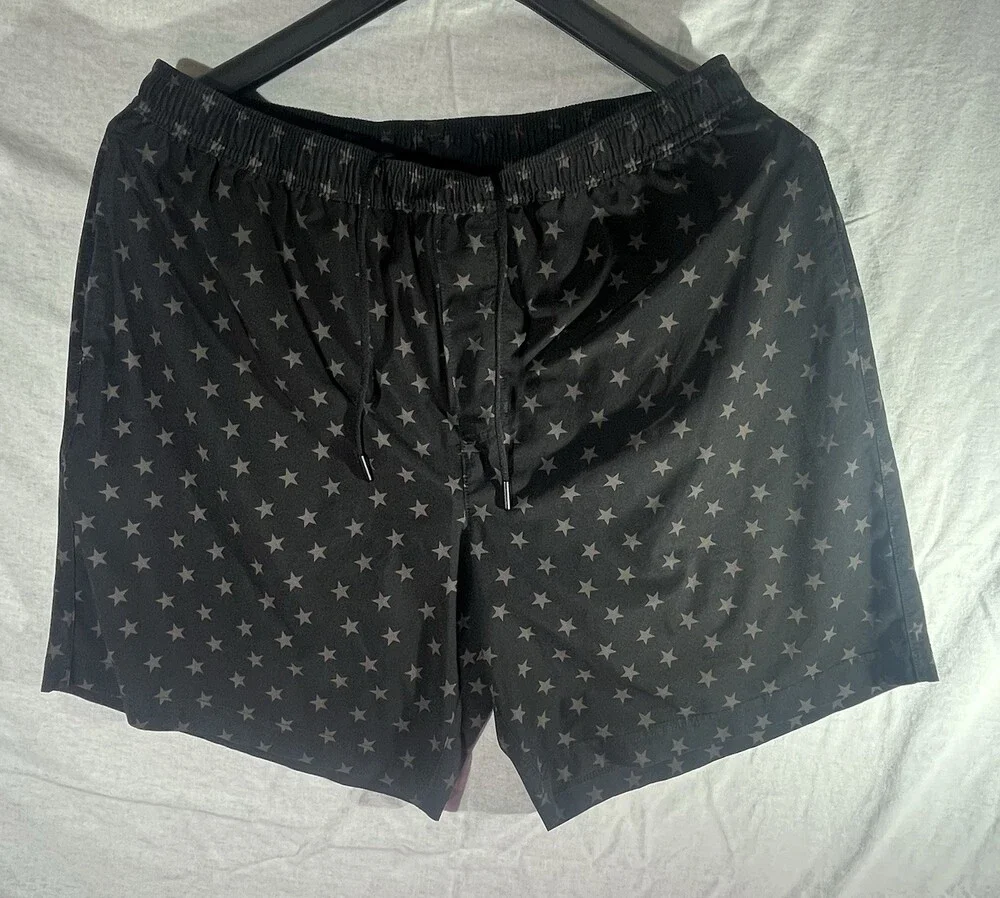 Chubbies Men’s XL 7 Inch Inseam Star Print Elastic Waist Swim Trunks